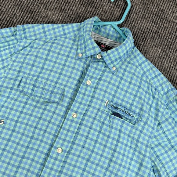 Vineyard Vines Other - Vineyard Vines Mens Harbor Shirt Small Blue Green Check Long Sleeve Button Down